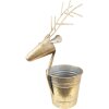 Clayre & Eef 6Y4971 Decorazione Fioriera Cervo 27x17x16-45 cm Color oro