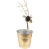 Clayre & Eef 6Y4971 Decorazione Fioriera Cervo 27x17x16-45 cm Color oro