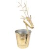 Clayre & Eef 6Y4971 Decorazione Fioriera Cervo 27x17x16-45 cm Color oro