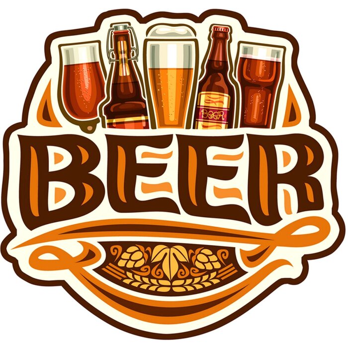 Clayre & Eef 6Y5031 Cartello di testo 50x1x48 cm Birra marrone