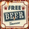 Clayre & Eef 6Y5055 Cartello di testo 30x1x30 cm Marrone - Beige Birra gratis