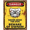 Clayre & Eef 6Y5117 Cartello di testo 20x1x25 cm Cane giallo