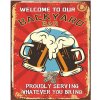 Clayre & Eef 6Y5158 Cartello di testo 20x1x25 cm rosso Backyard Bar