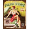 Clayre & Eef 6Y5162 Cartello di testo 20x1x25 cm Verde Garage Service