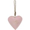 Clayre & Eef 6Y5272 Decorazione Ciondolo Cuore 12x2x12 cm Rosa