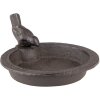 Clayre & Eef 6Y5284 Mangiatoia per uccelli 16x18x9 cm marrone