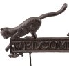 Clayre & Eef 6Y5318 Gancio da parete 22x5x20 cm Gatto marrone
