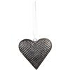 Clayre & Eef 6Y5387L Decorazione Ciondolo Cuore 17x3x16 cm Grigio
