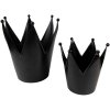 Clayre & Eef 6Y5397L Porta tealight Corona Ø 18x21 cm Nero