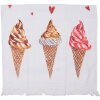 Clayre & Eef CTFAS Asciugamano per ospiti 40x66 cm Bianco - Rosa