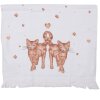 Clayre & Eef CTKCS Asciugamano per ospiti 40x66 cm Bianco - Marrone