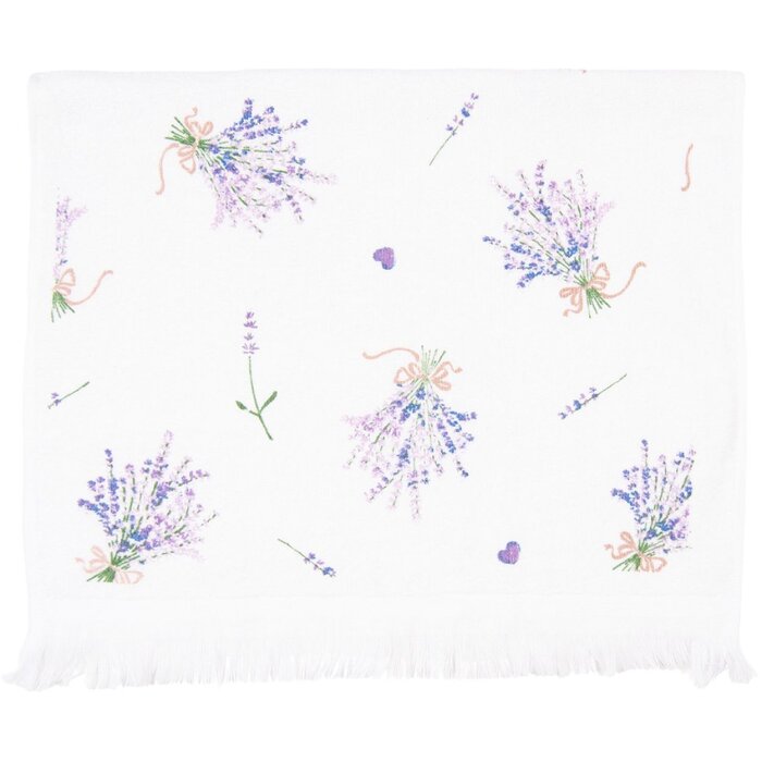 Clayre & Eef CTLAG Asciugamano per ospiti 40x66 cm Viola