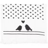Clayre & Eef CTLBS Asciugamano per ospiti 40x66 cm Nero - Bianco