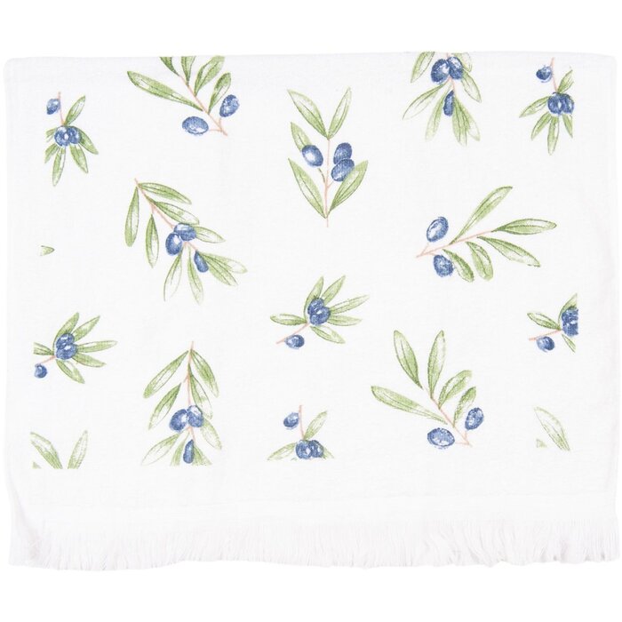 Clayre & Eef CTOLG Asciugamano per ospiti 40x66 cm Blu - Verde