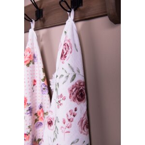 Clayre & Eef CTRUR Asciugamano per ospiti 40x66 cm Rosa