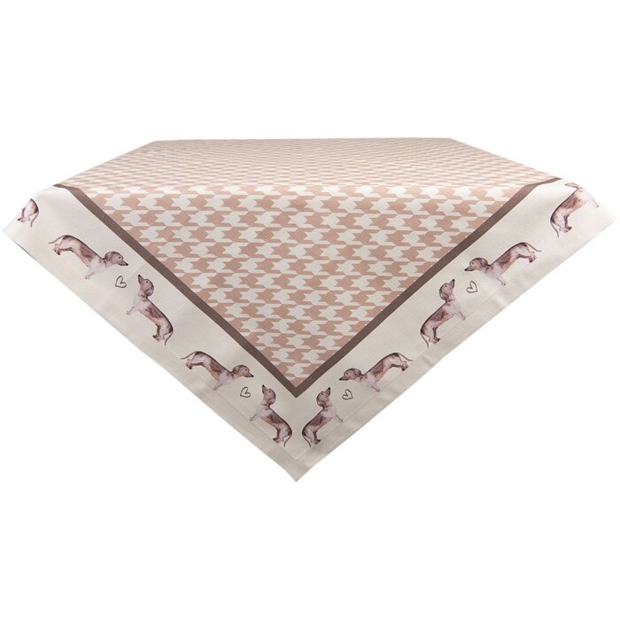 Clayre & Eef DHL01 Tovaglia 100x100 cm Marrone