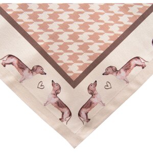 Clayre & Eef DHL01 Tovaglia 100x100 cm Marrone