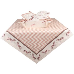 Clayre & Eef DHL01 Tovaglia 100x100 cm Marrone