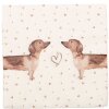 Clayre & Eef DHL73 Tovaglioli di carta 33x33 cm (20 pezzi) Beige - Marrone