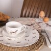 Clayre & Eef DHLFP Piatto grande Ø 26x2 cm Piatto da pranzo beige-marrone