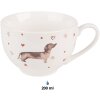 Tazza e piattino da caffè Clayre & Eef DHLKS 12x9x6 cm - Ø 14x2 cm - 200 ml