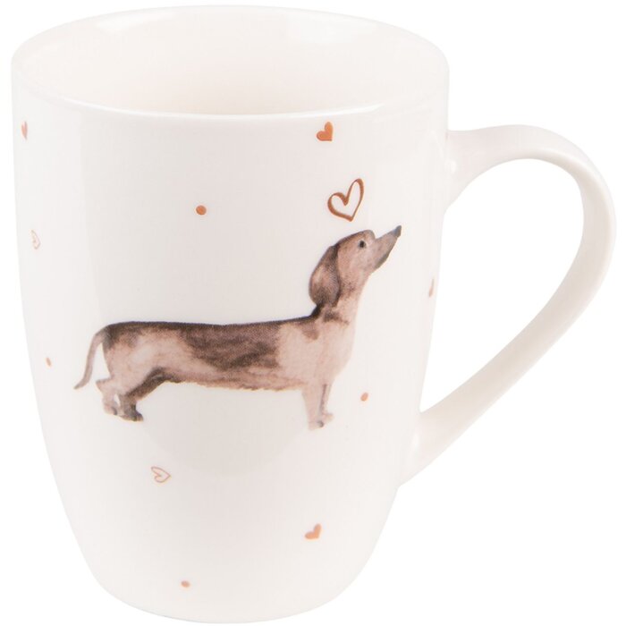 Tazza Clayre & Eef DHLMU 12x8x10 cm - 300 ml Beige - Marrone