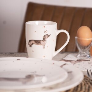 Tazza Clayre & Eef DHLMU 12x8x10 cm - 300 ml Beige - Marrone