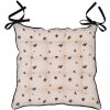Clayre & Eef FAF29 Cuscino per sedia con schiuma 40x40x4 cm Beige - Nero
