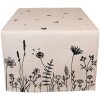 Clayre & Eef FAF64 Runner da tavola 50x140 cm Beige - Nero