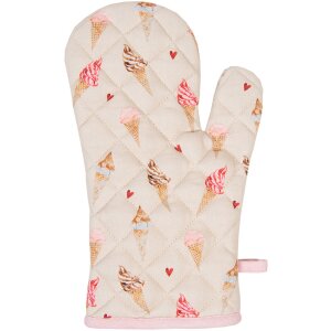 Guanto da forno Clayre & Eef FAS44 18x30 cm Beige - Rosa