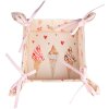 Clayre & Eef FAS47 Cestino per il pane 35x35x8 cm Beige - Rosa