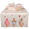 Clayre & Eef FAS47 Cestino per il pane 35x35x8 cm Beige - Rosa