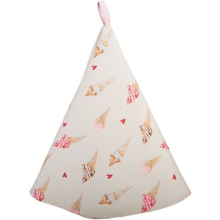 Asciugamano da cucina Clayre & Eef FAS48 Ø 80 cm Beige - Rosa
