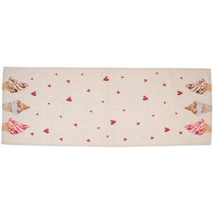 Clayre & Eef FAS64 Runner da tavola 50x140 cm Beige -...