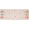 Clayre & Eef FAS64 Runner da tavola 50x140 cm Beige - Rosa