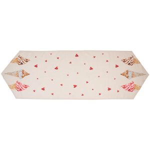 Clayre & Eef FAS65 Runner da tavola 50x160 cm Beige -...
