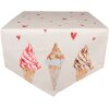 Clayre & Eef FAS65 Runner da tavola 50x160 cm Beige - Rosa
