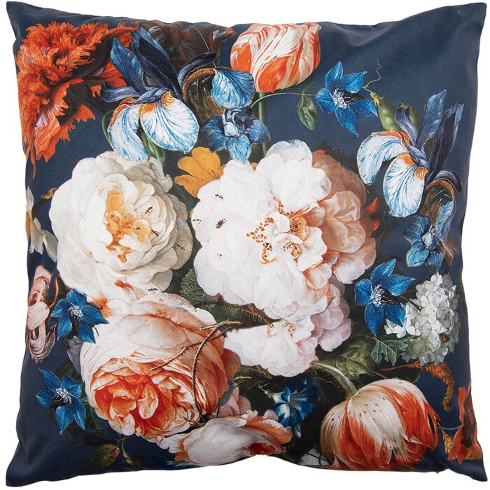 Clayre & Eef KT021.307 Copricuscino 45x45 cm Blu - Arancione