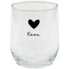 Clayre & Eef LBSGL0008 Bicchiere da bere Ø 8x9 cm - 300 ml Bicchiere da acqua nero