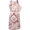 Clayre & Eef PFT41 Grembiule 70x85 cm Bianco - Rosa