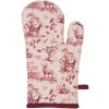 Guanto da forno Clayre & Eef PFT44 18x30 cm Bianco - Rosa