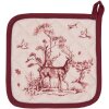 Clayre & Eef PFT45 Portapentole 20x20 cm Bianco - Rosa