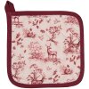 Clayre & Eef PFT45 Portapentole 20x20 cm Bianco - Rosa
