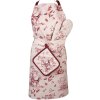 Clayre & Eef PFT45 Portapentole 20x20 cm Bianco - Rosa