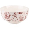 Ciotola Clayre & Eef PFTBO Ø 14x7 cm - 500 ml Beige - Zuppiera rossa