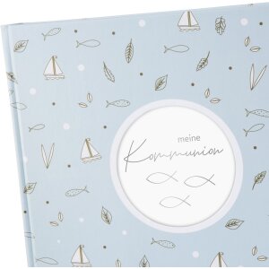 Goldbuch Album fotografico Comunione Creditis blu pastello 25x25 cm 58 pagine bianche