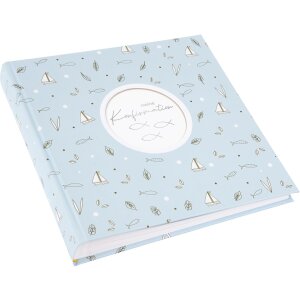 Album fotografico Goldbuch Conferma Creditis blu pastello 25x25 cm 58 pagine bianche