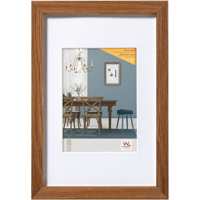 Walther Cornice in legno Fiorito 30x40 cm Rovere scuro Vetro acrilico