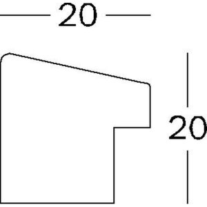 Walther Cornice in legno Fiorito 21x29,7 cm rovere chiaro vetro acrilico