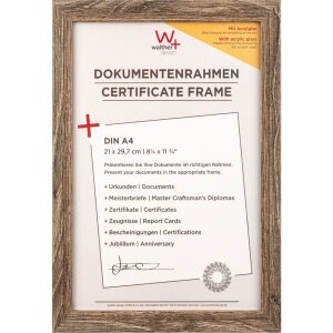 Walther Cornice in legno Fiorito 21x29,7 cm noce vetro...